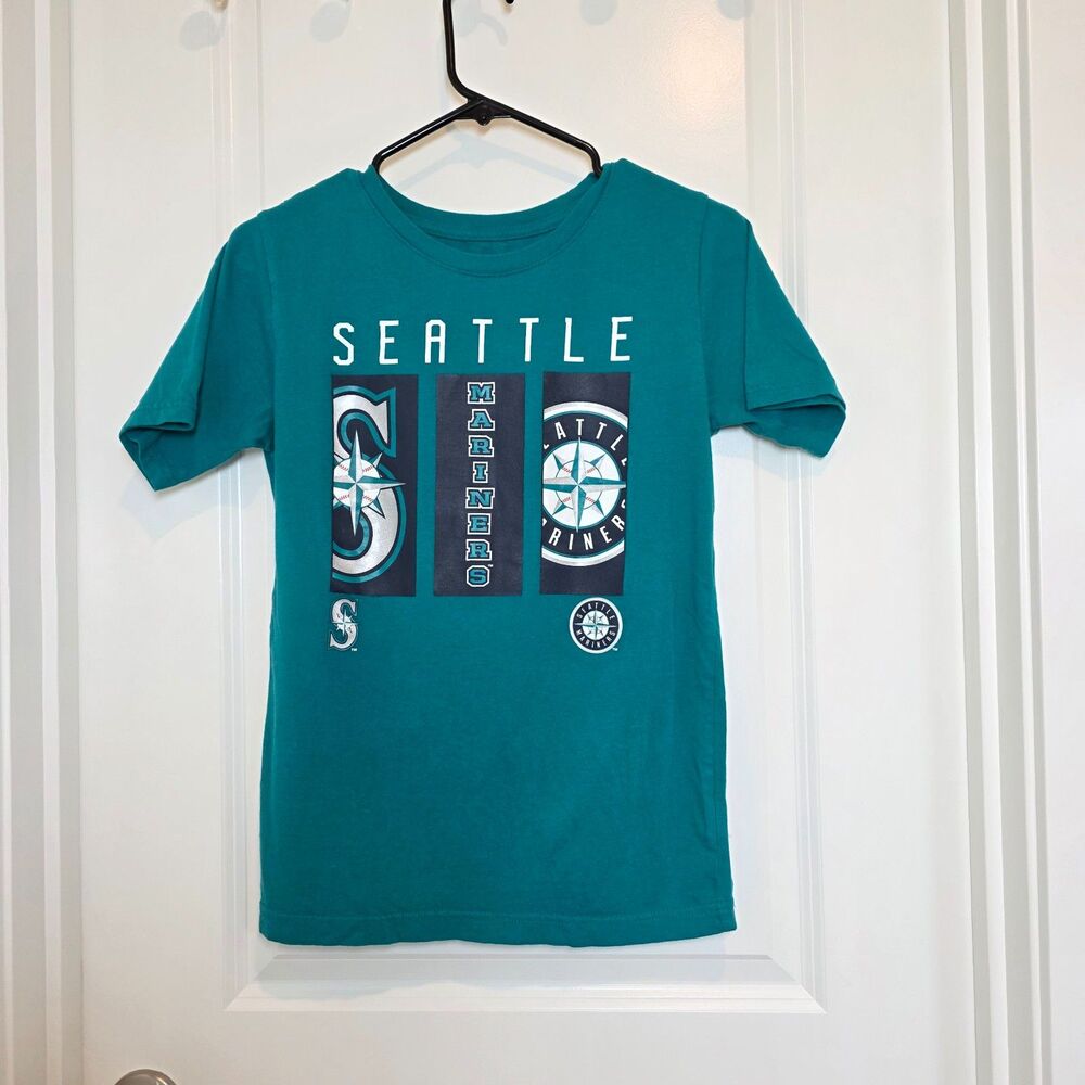Seattle Mariners Northwest Green Tshirt Youth Large Baseball MLB Sporty Athletic